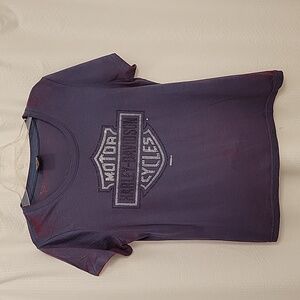 Harley-Davidson Women's Embellished Short Sleeve Tee - Washed Dragonberry size M